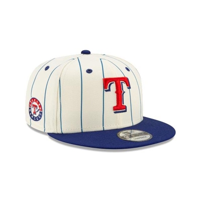 Texas Rangers Gorra | New Era MLB Pinstripe 9fifty Snapback Cap Mexico - Blancos